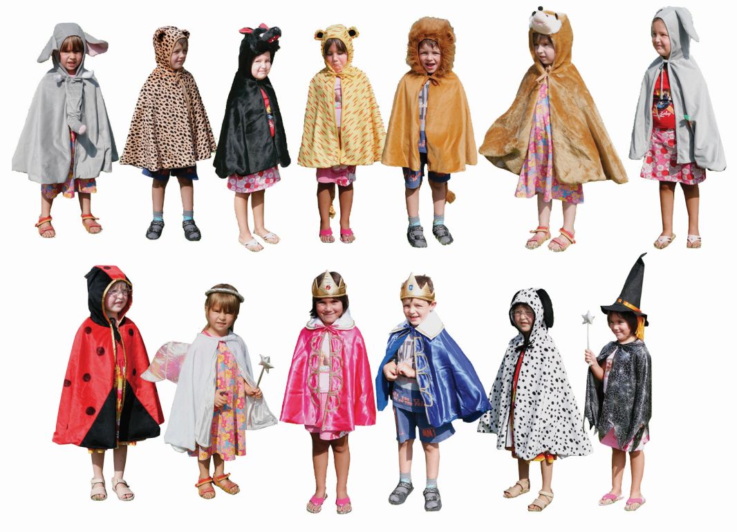 Schlüpfkostüme-Set "Tiere & Figuren", 13-tlg.