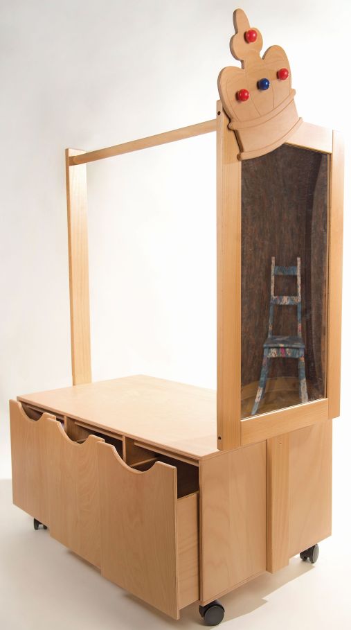 Verkleidungswagen mit Spiegel auf Rollen - M&H