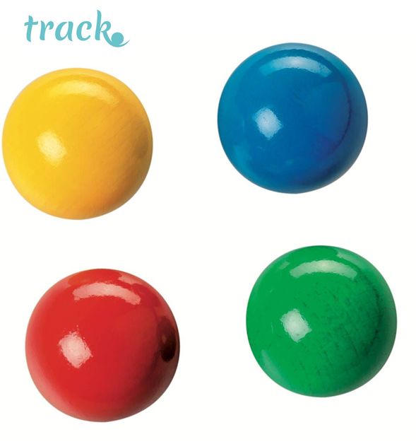 fagus® track Kugeln, 4er Set für Kugelbahn 