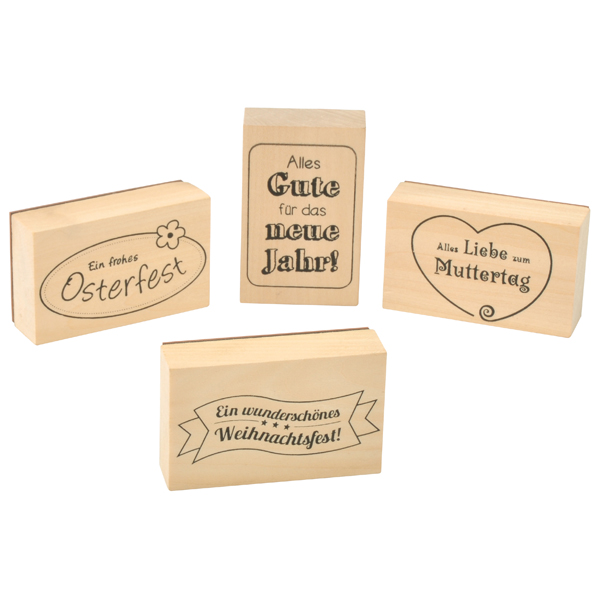 Kartenstempelset Saison, 4 Motive