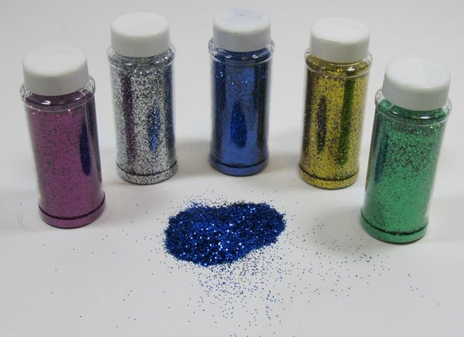 Glitter Sortiment, 5 Farben a' 500 ml - Sparset