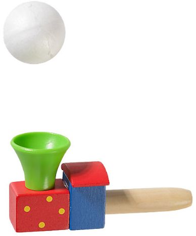 Blasespiel "Lokomotive" bunt mit Styroporball