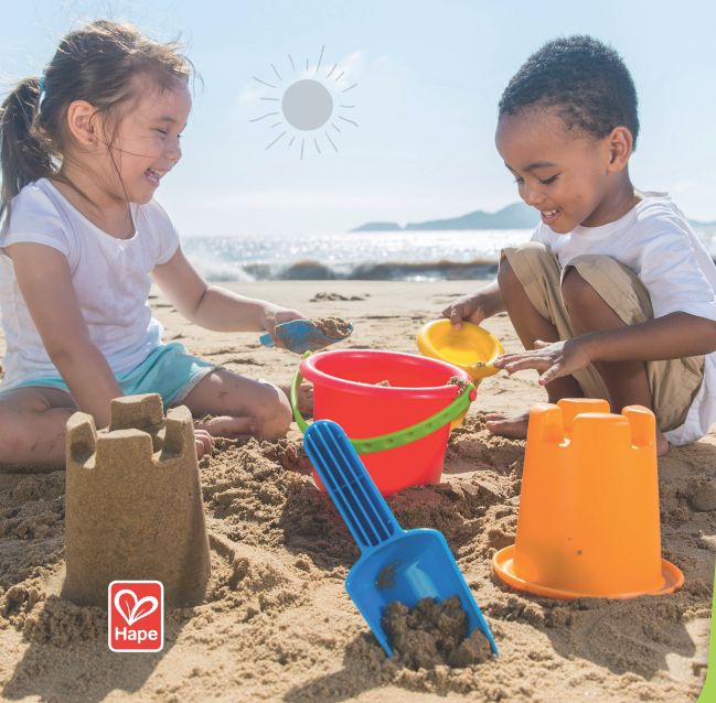 Sand-Set "Glückliche Baumeister", 107 Teile - Beleduc