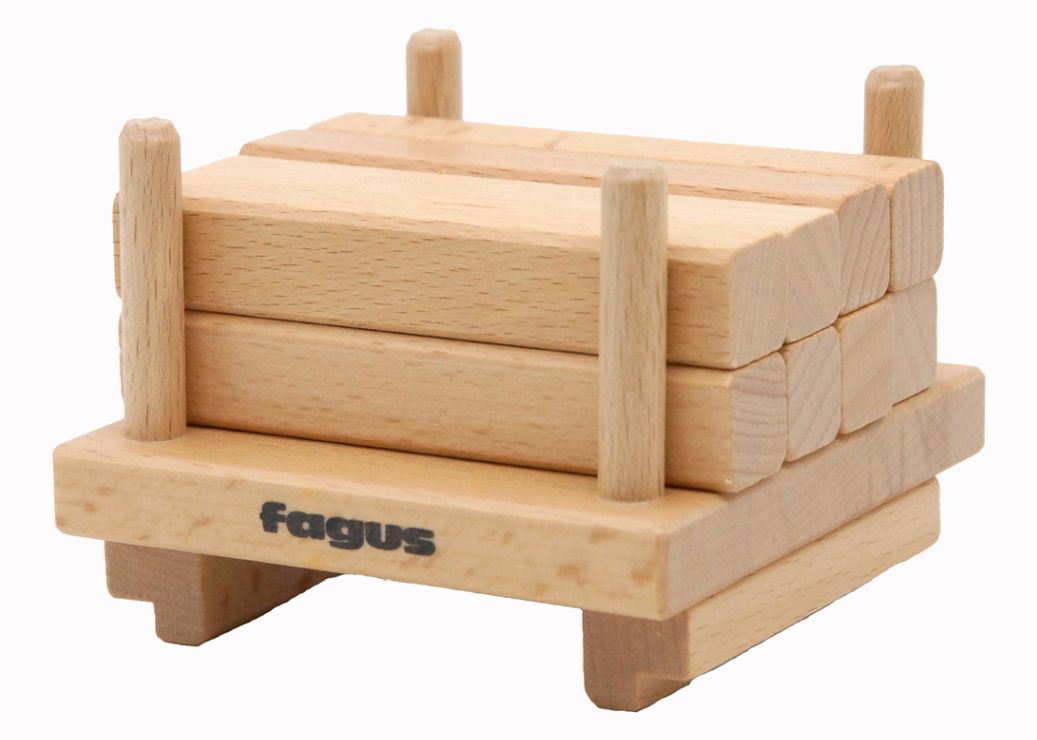 fagus® classic Palette mit 8 Vierkanthölzern