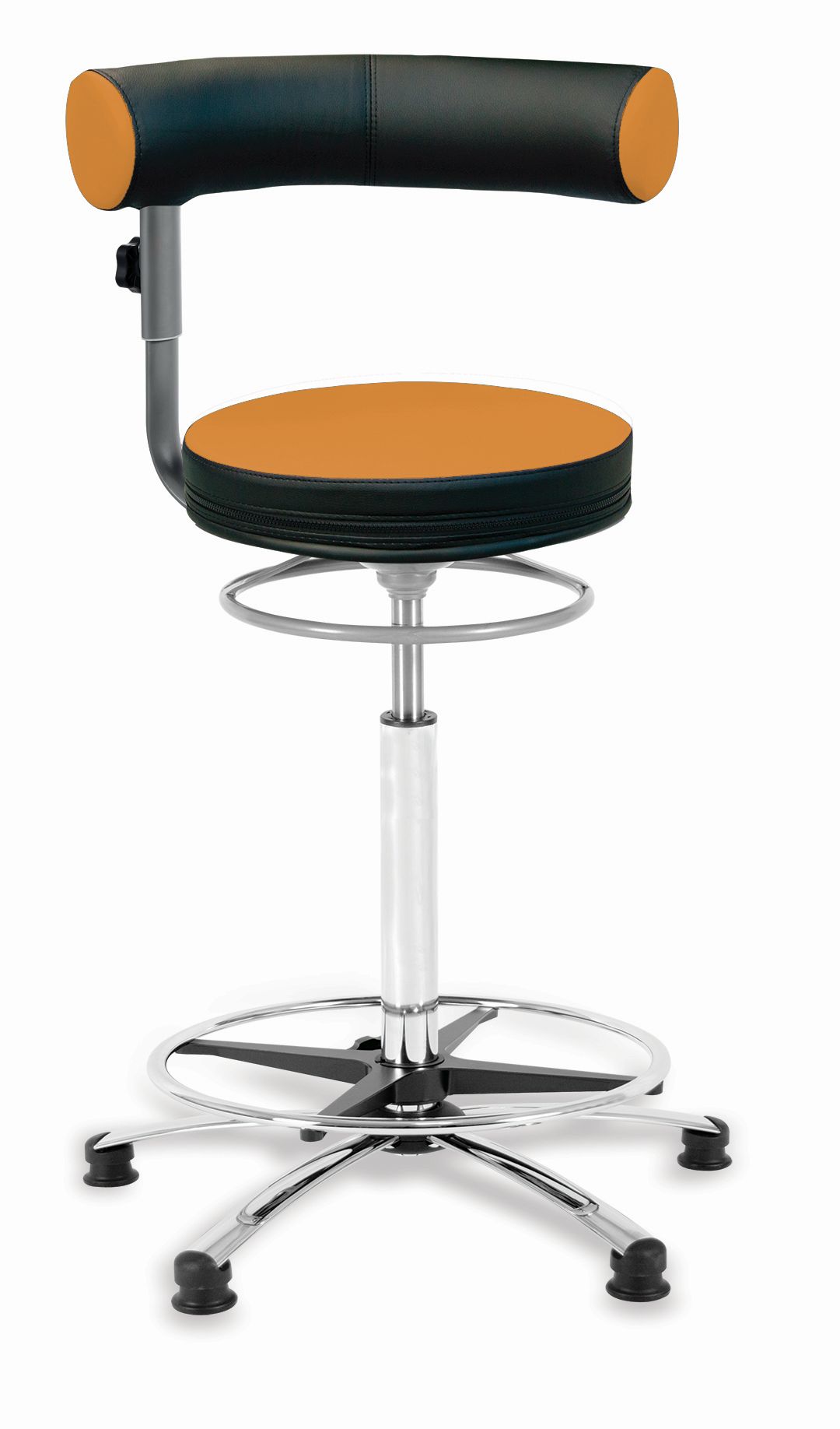 Sanus®-Gesundheitsstuhl Hochstuhl Kunstleder, Lehne 360° schwenk- und höhenverstellbar (LH) Sanus®-Gesundheitsstuhl Hochstuhl Kunstleder, Lehne 360° schwenk- und höhenverstellbar (LH)