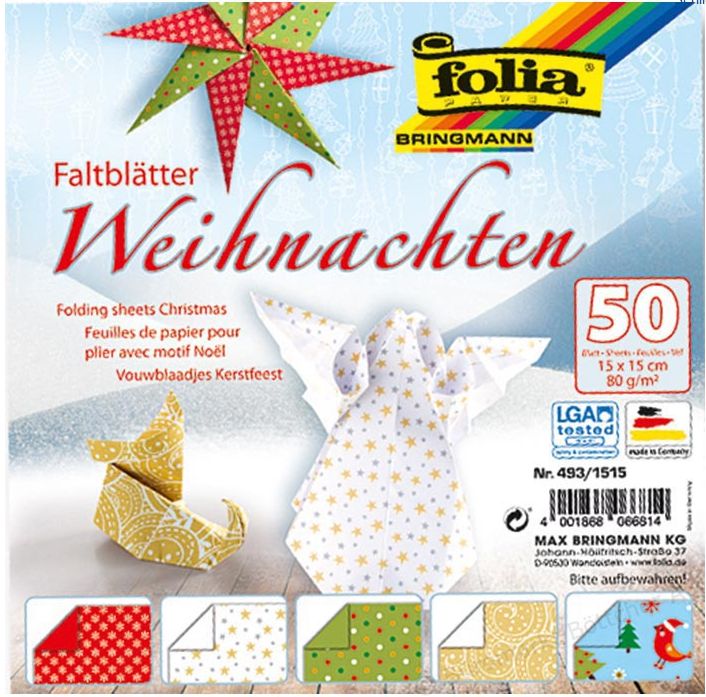 Faltblätter "Weihnachten", 50 Blatt  80 g/m²