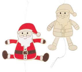 Hampelmann Weihnachtsmann aus Holz