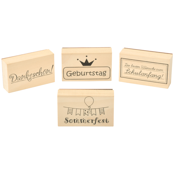 Kartenstempelset Feste, 4 Motive