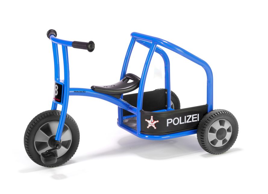 Dreirad Polizei aktiv