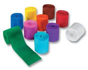 Deko-Kreppbänder, 10 Farben sortiert