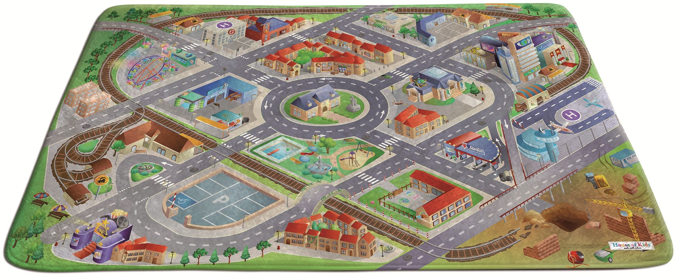 Spielteppich Soft - Stadt