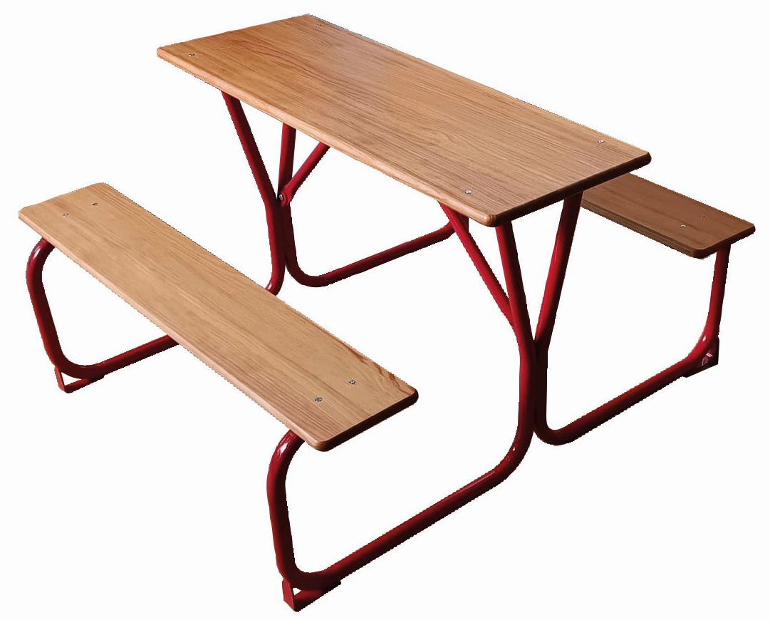 Kinderpicknick-Garnitur mit Kippschutz, Hort -  Douglasieholz