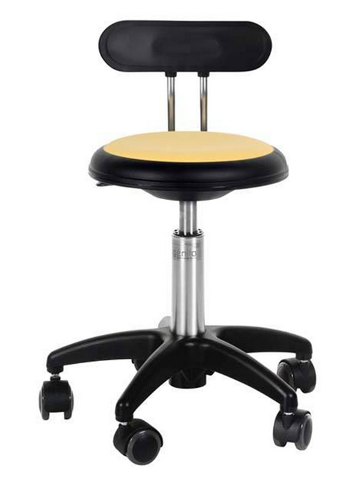 Génito Drehstuhl NEW STAR mit ovaler Rückenlehne, Sitzhöhe 38-48 cm höhenverstellbar mit Rollenstopp
