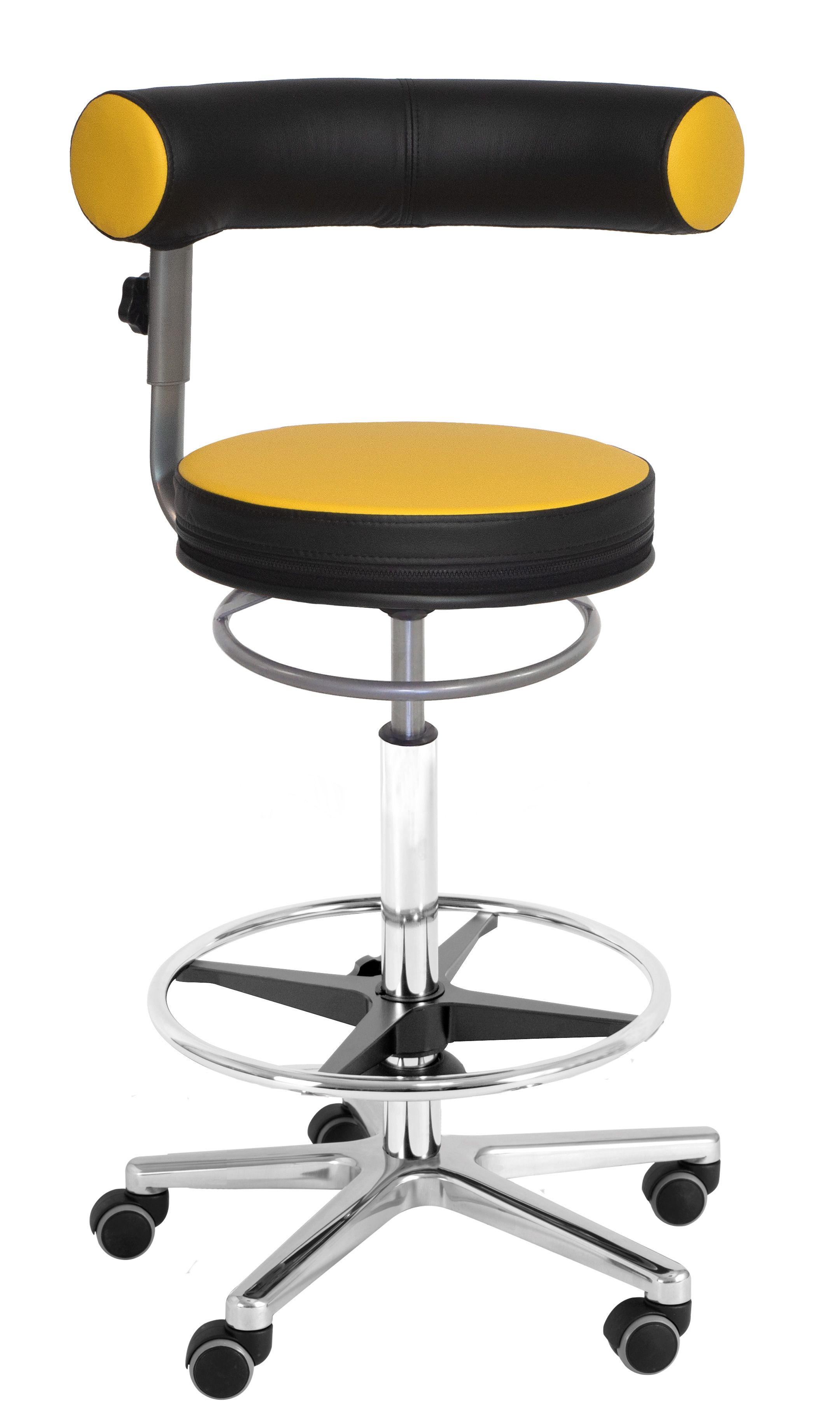 Sanus®-Gesundheitsstuhl Hochstuhl Kunstleder, Lehne 360° schwenk- und höhenverstellbar (LH)