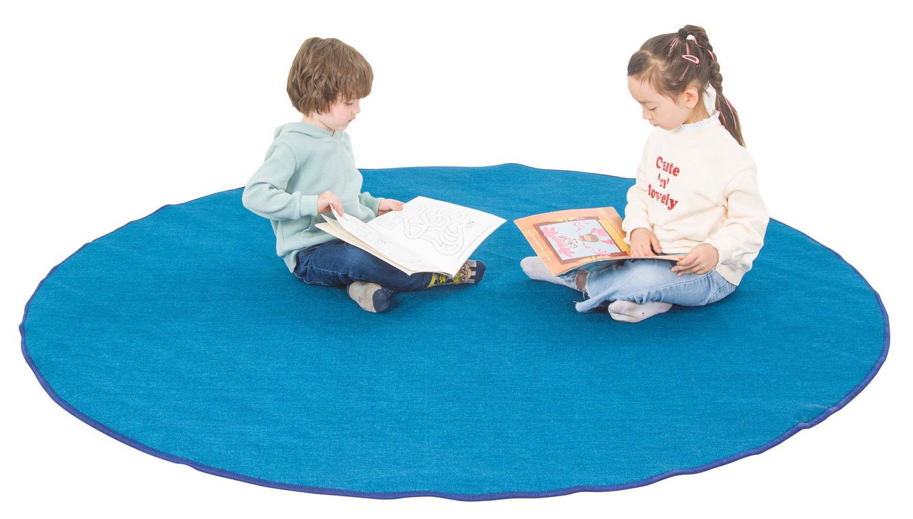Runder Teppich blau, Ø 200 cm