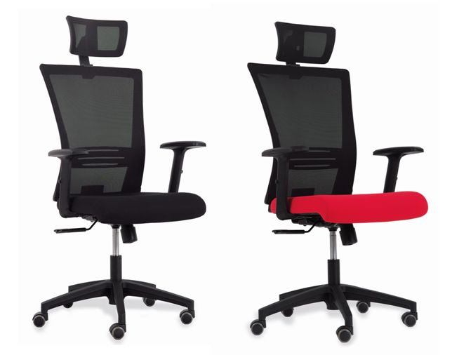 Bürostuhl mit Lordosenstütze, Stoff