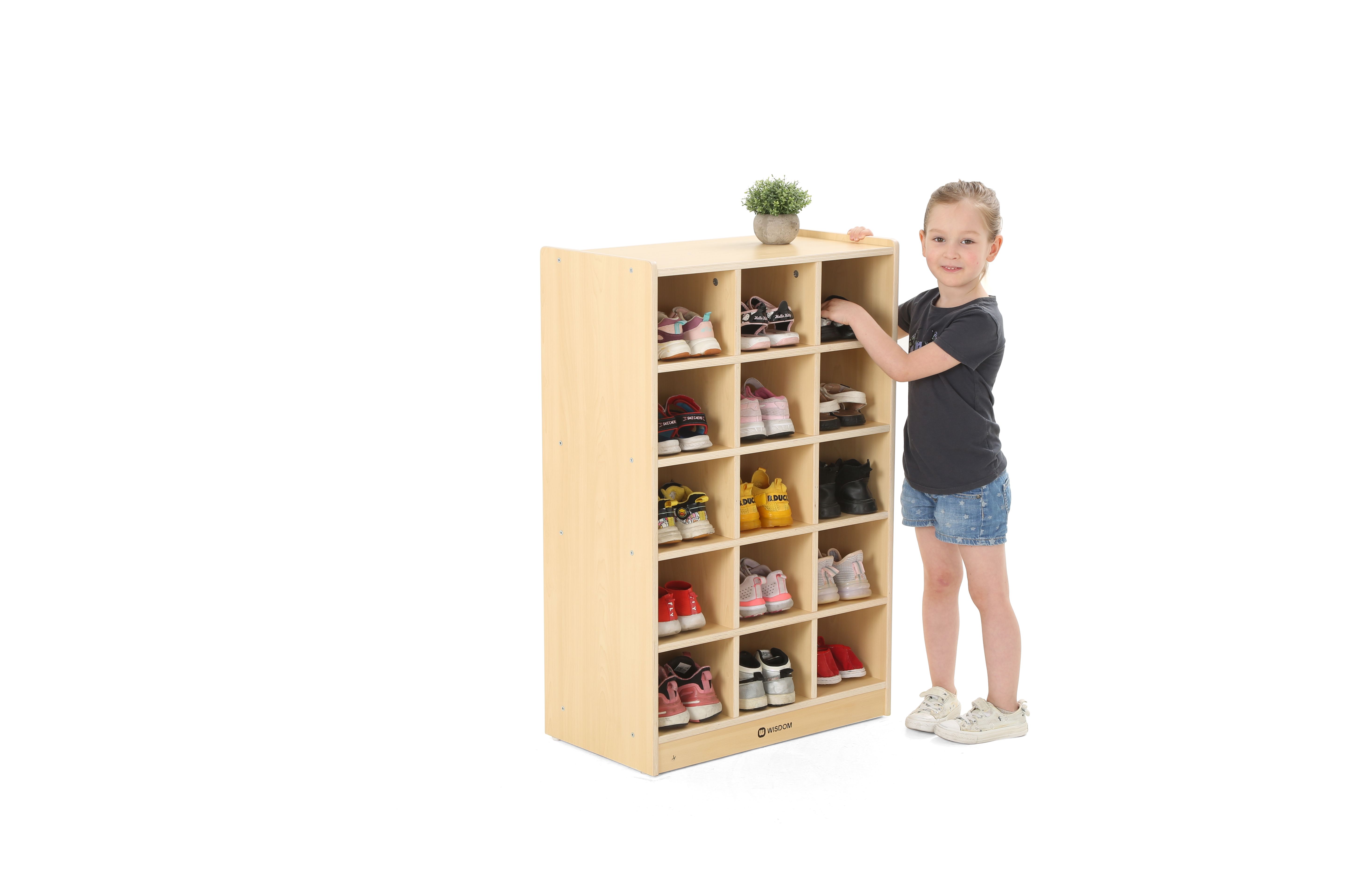 Kindergarten Schuhregal für 15 Paar Schuhe