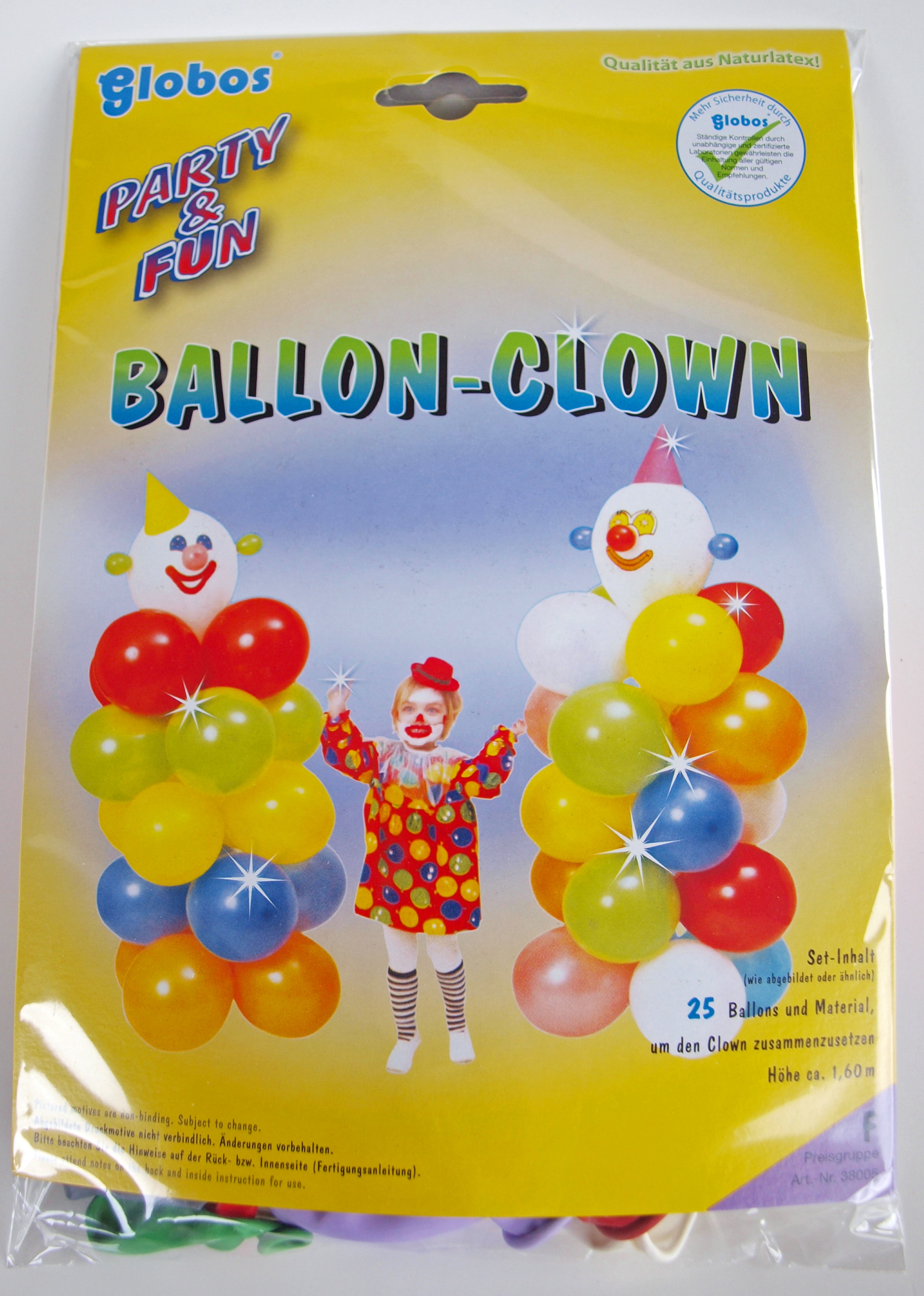 Ballon Clown - Party & Fun, Höhe 160 cm
