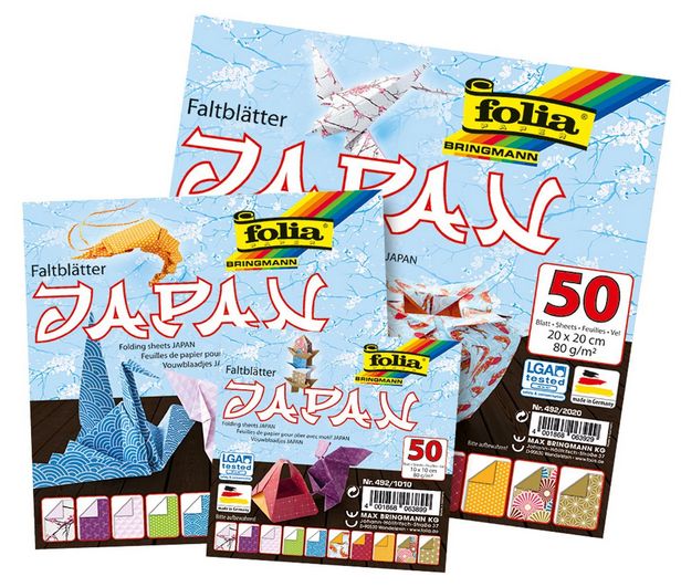 Faltblätter "Japan" 50 Blatt, 10 Motive sortiert