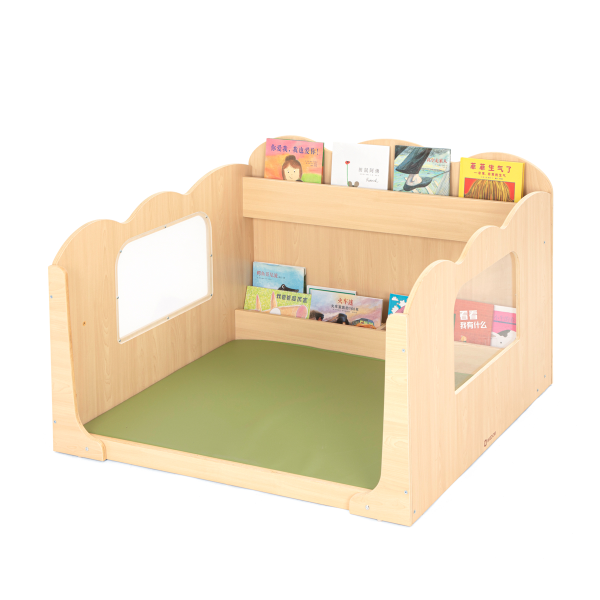 Lese- und Kuschelecke mit Bücherregal