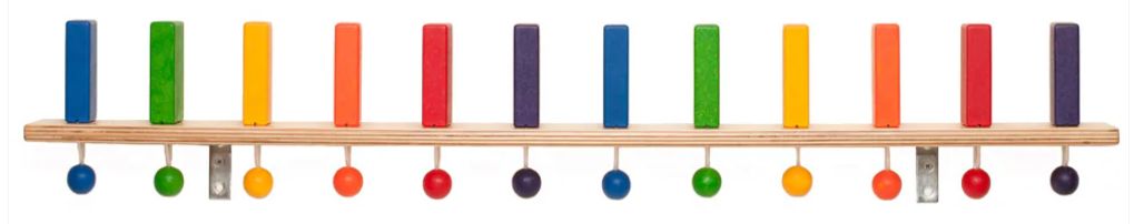 Wanddomino 12 Steine, bunt oder natur - Fridlin