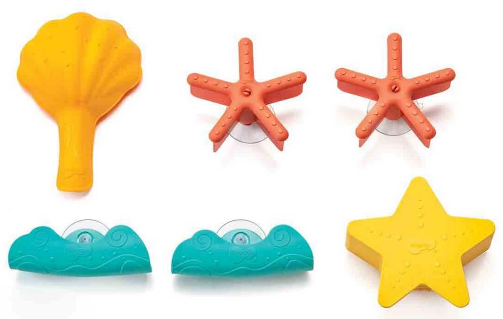 Sand- und Wassertisch, Wasserspielzeug mit Saugnapf, 6-tlg.