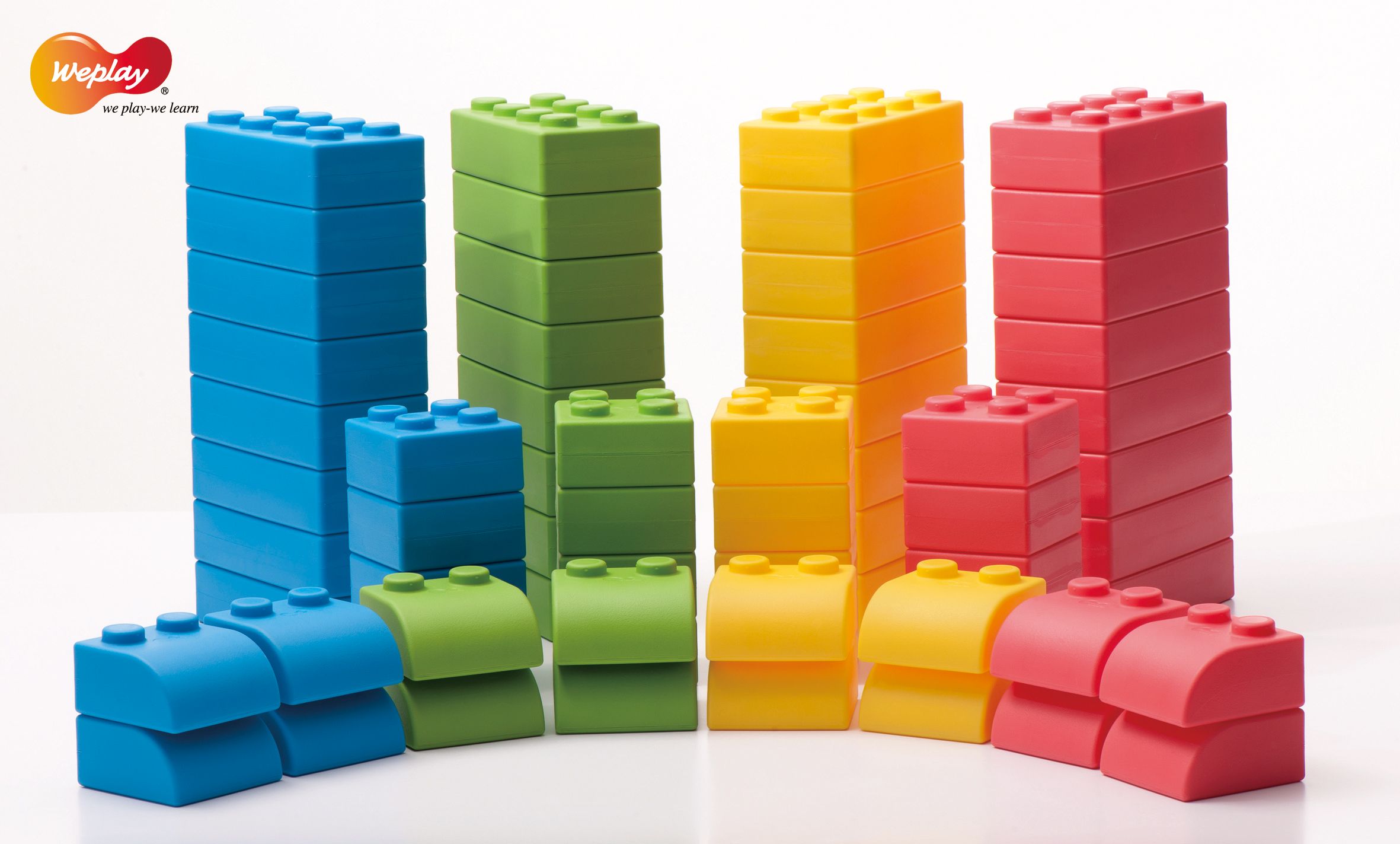 Q-Blocks Softbausteine, 64 Stück - Weplay Eduplay