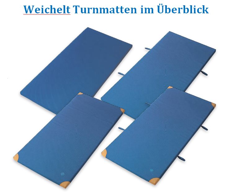 Turnmatte mit Lederecken und Trageschlaufen Turnmatte mit Lederecken und Trageschlaufen