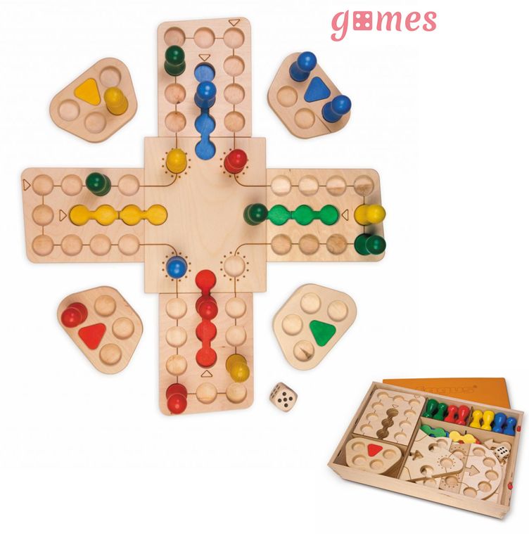 fagus® Zauberhafte Spielwiese, 40-teilig - Mensch ärgere Dich nicht