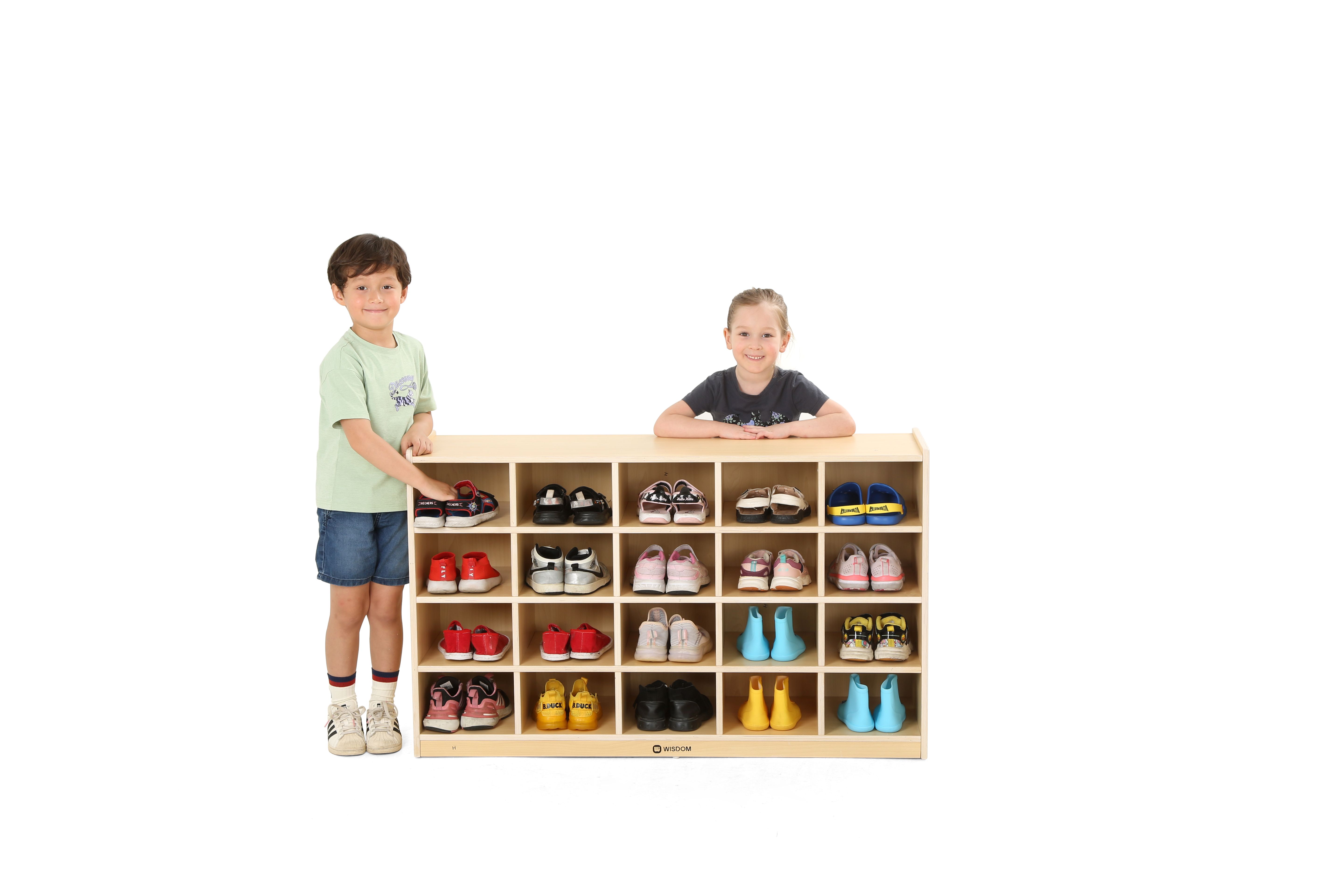 Kindergarten Schuhregal für 20 Paar Schuhe