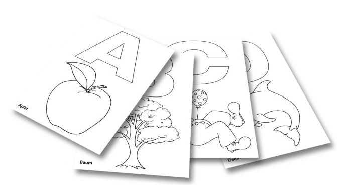 ABC-Karten, 26 Stück, DIN A6