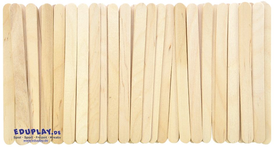 Bastelhölzer "Lollipop" natur, groß 50 Stück