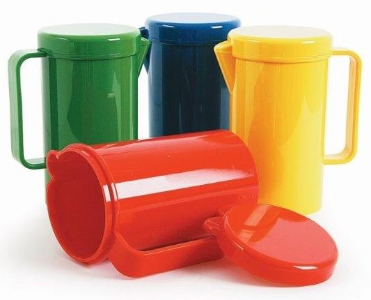 Kanne mit Deckel (PC) 1,3 Liter, verschiedene Farben