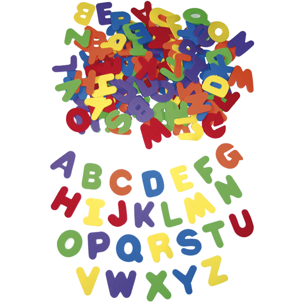 Moosgummi Buchstaben 130 Stück, 6 Farben