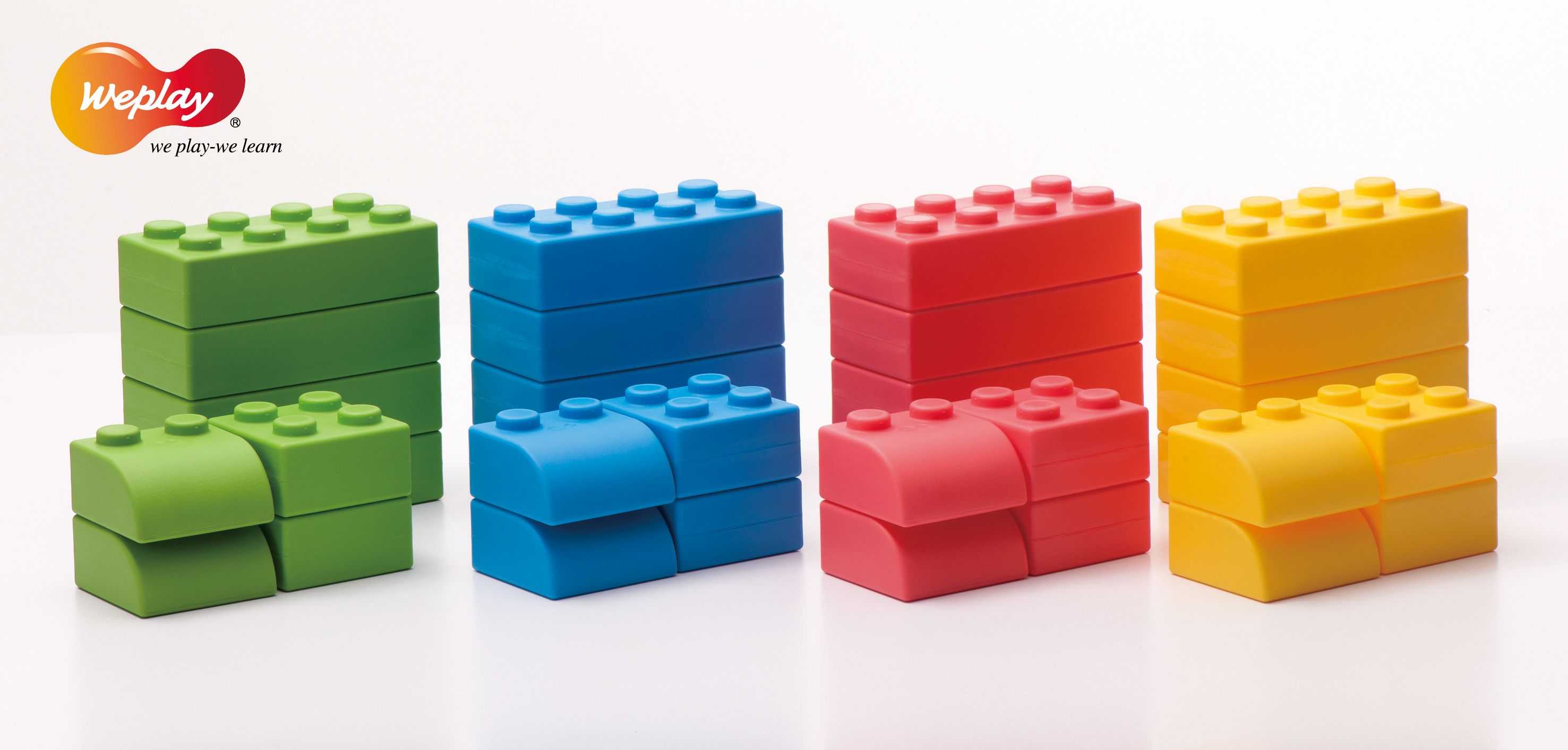 Q-Blocks Softbausteine, 32 Stück - Weplay Eduplay