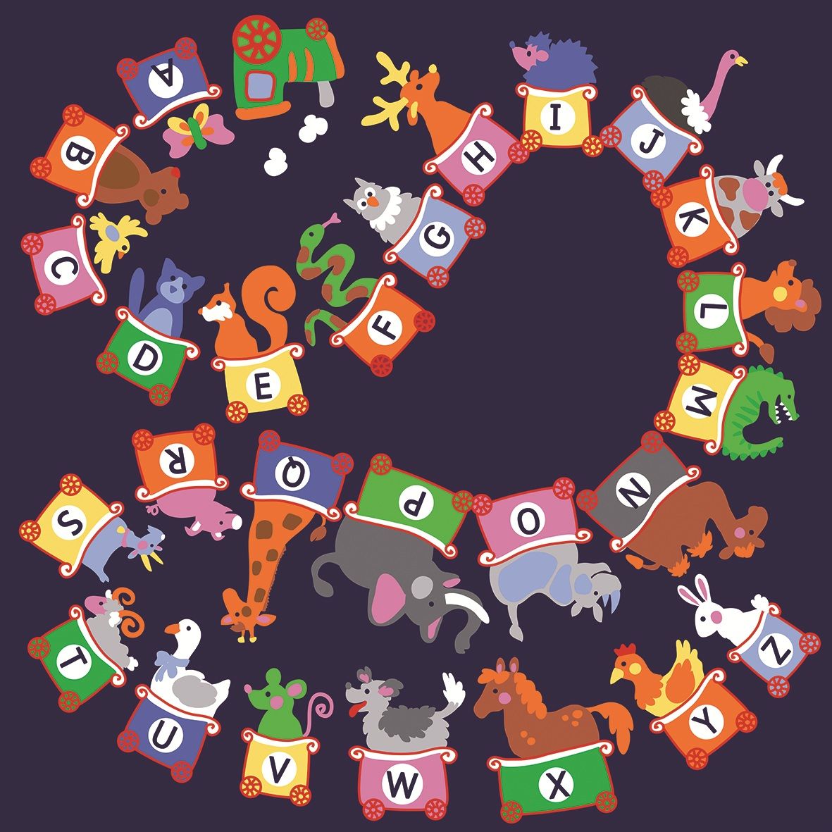 Spielteppich ABC-Zug, 200 x 200 cm