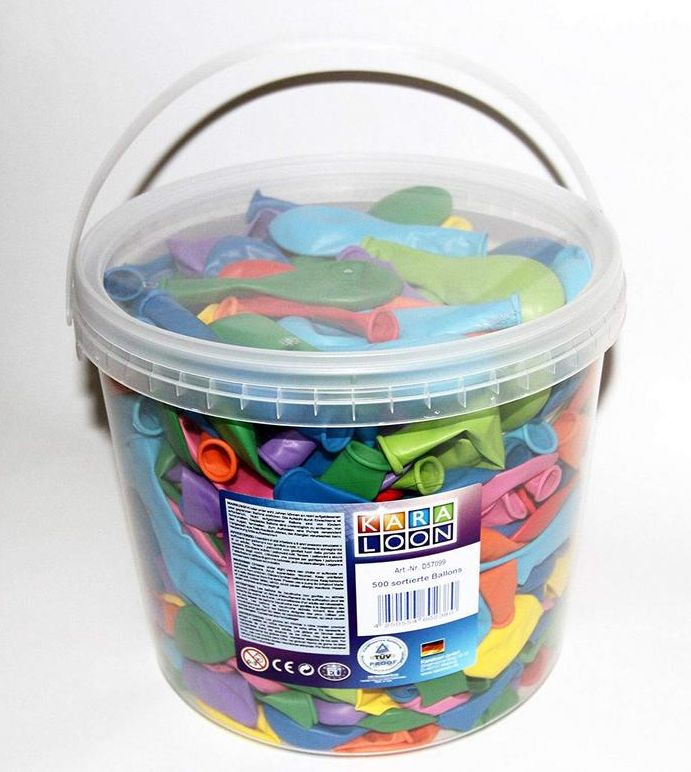 Luftballons 500 Stück im Eimer, Ø 16-18 cm