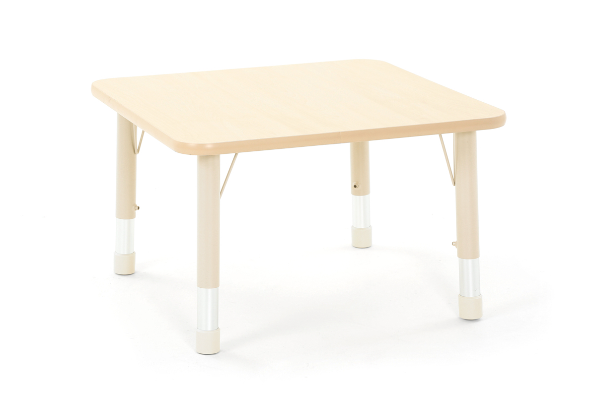Quadrattisch "Owlaf", höhenverstellbar 75 x 75 cm, mit Melamin-Oberfläche