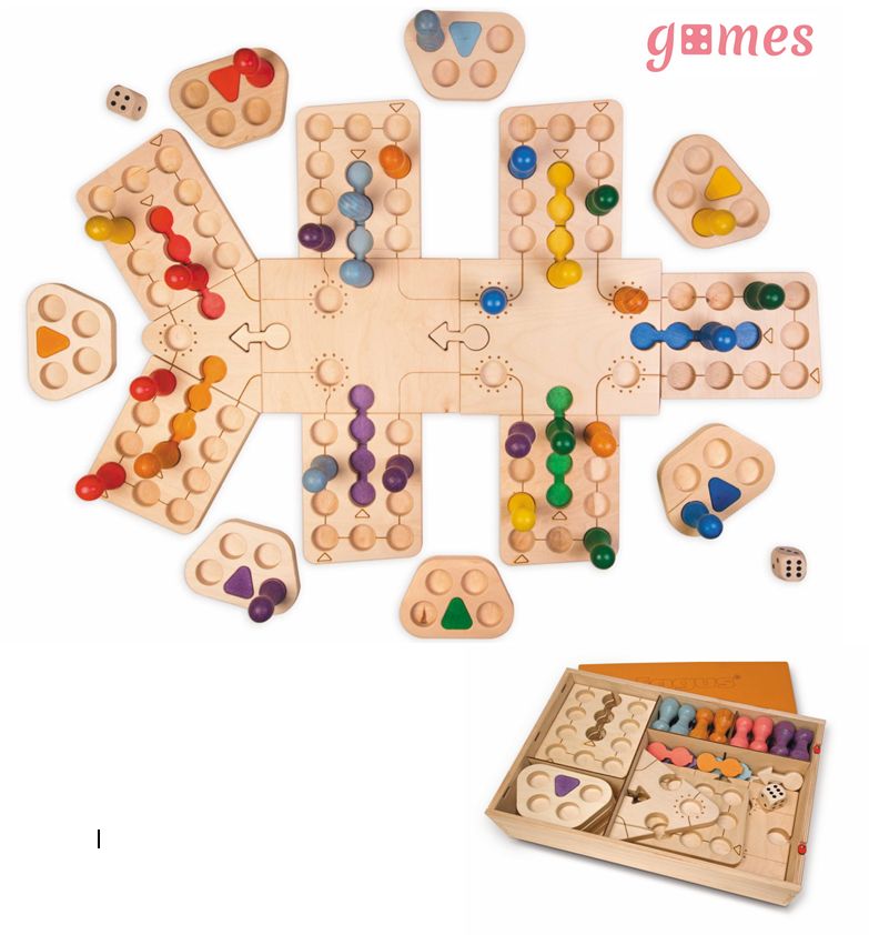 fagus® Zauberhafte Spielwiese, Erweiterungs-Set, 36-teilig - Mensch ärgere Dich nicht