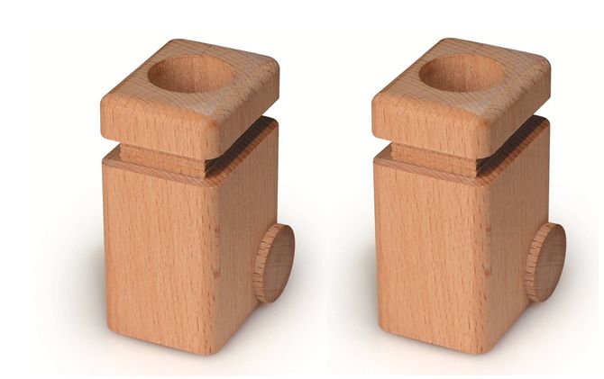 fagus® classic Mülltonne, 2er-Set, natur