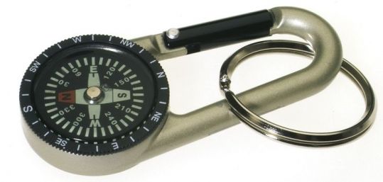 Design-Karabinerhaken mit Kompass und Schlüsselanhänger