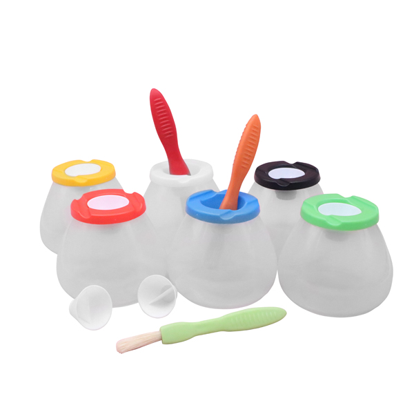 Auslaufsichere Becher mit Deckel, 6er Set