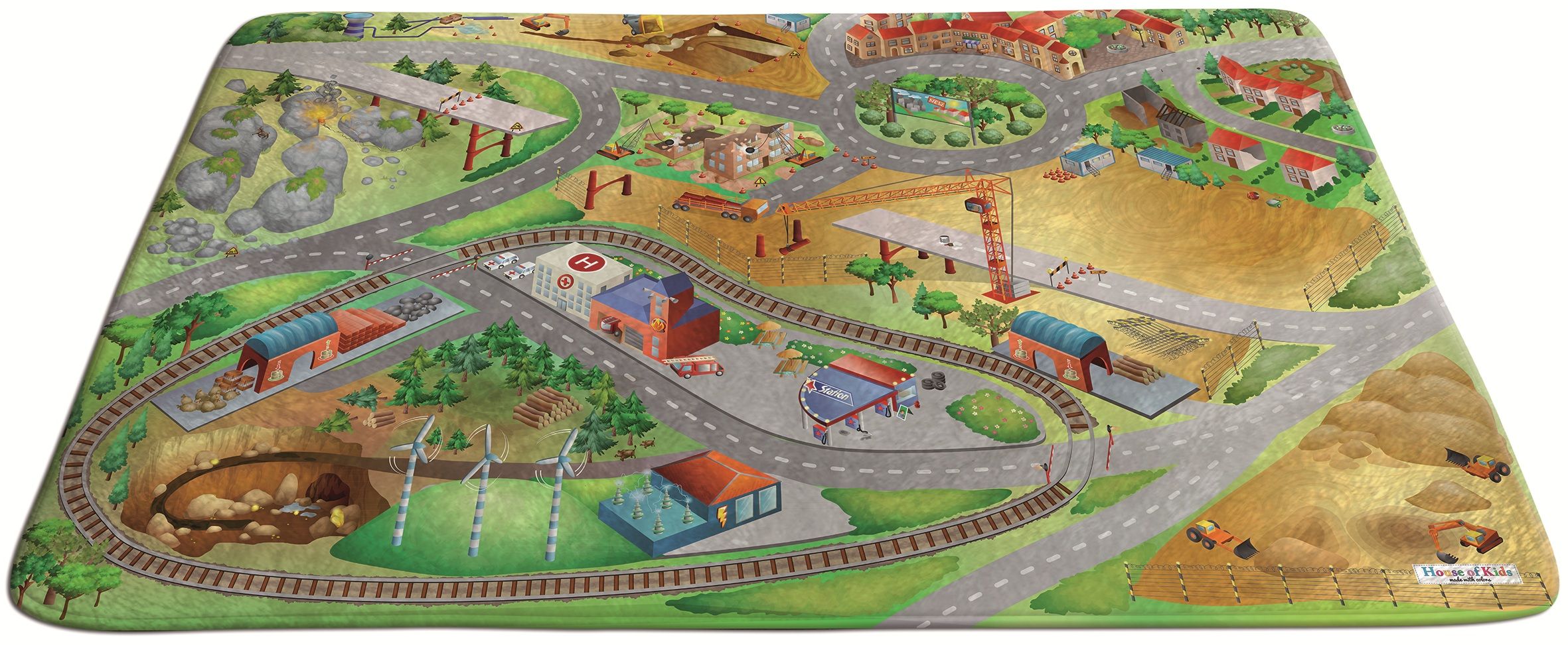 Spielteppich Soft - Baustelle