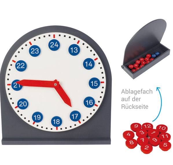 Montessori Uhr mit herausnehmbaren Ziffern