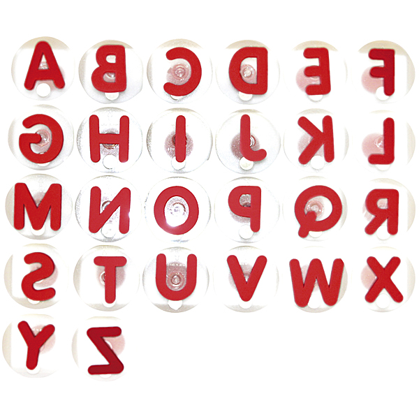 Riesenstempel Großbuchstaben 26er Set, rot