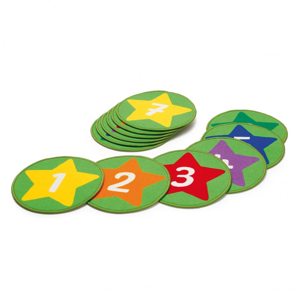 Circelino Zahlenteppiche Ø 40 cm - 12er Set 